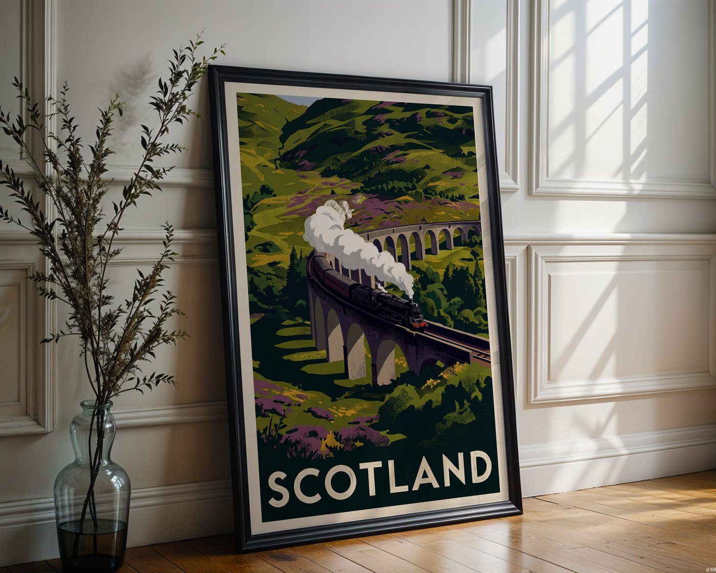 Scottish Highlands Poster – Vintage 1930s Wall Art Print — frame-286