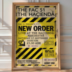 New Order Ticket Poster – 1983 Hacienda Wall Art — room-portrait