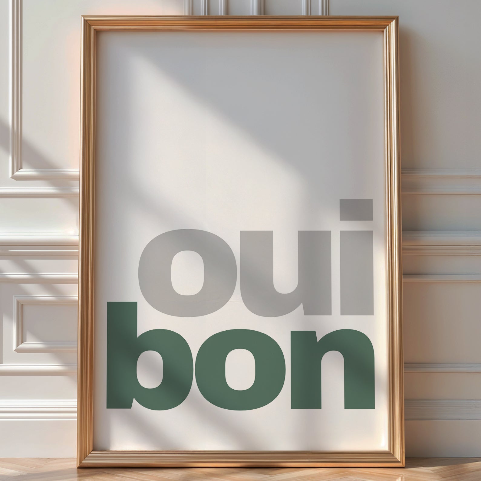 Oui Bon D’accord Poster | French Minimalist Typography Art with Chic Parisian Attitude | Modern Funny Wall Print | Bold Art Always - Just Great Posters