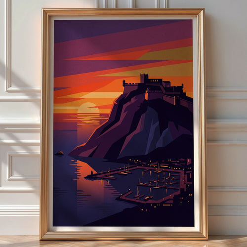 Alicante Santa Barbara Poster – Minimalist Wall Art Print — room-portrait