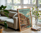 Portofino Italy Poster – Vintage Travel Art Print — frame-426