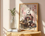Matcha Rabbit Poster – Zen Japanese Editorial Wall Art Print — frame-486