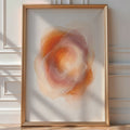 Sunset Hues Abstract Poster – Warm Gradient Wall Art Print — room-portrait