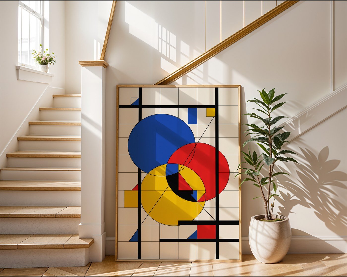 Bauhaus Geometry Poster – Swiss Abstract Wall Art Print — frame-267