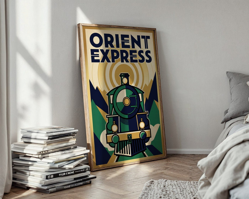 Orient Express Travel Poster – Art Deco Wall Art Print — styled-wall