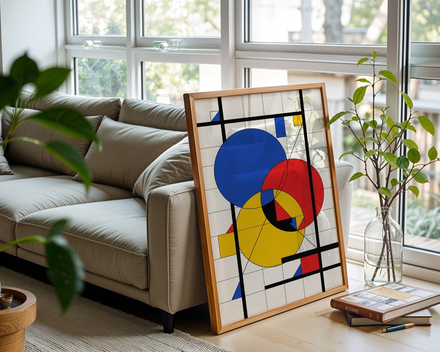 Bauhaus Geometry Poster – Swiss Abstract Wall Art Print — frame-426