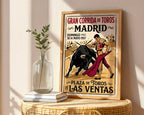 Spanish Bullfight Poster – 1950s Vintage Style Wall Art — frame-486