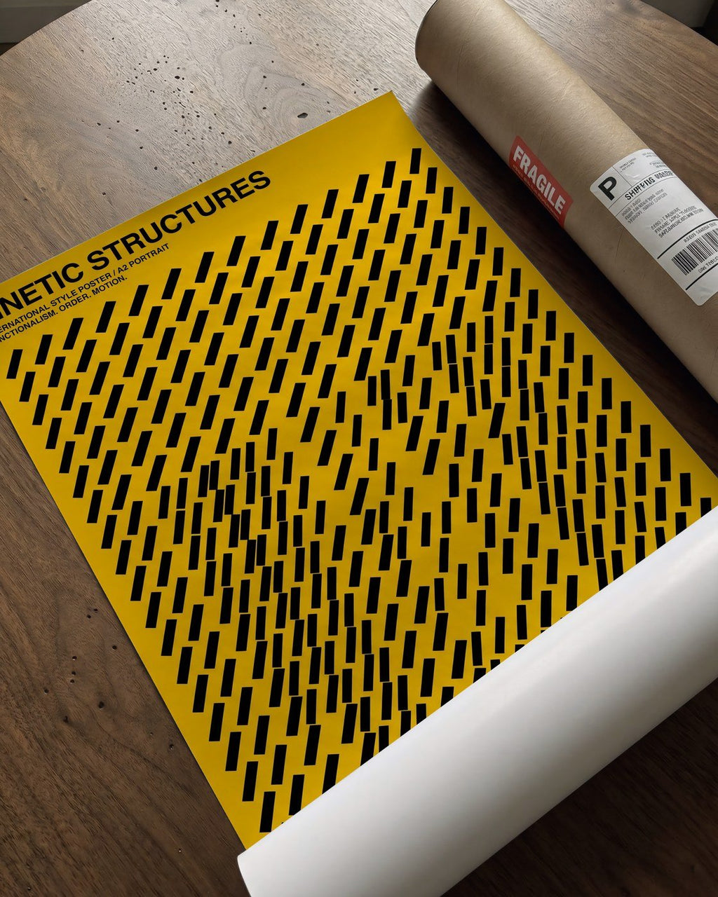 Diagonal Grid Poster – Kinetic Swiss Wall Art Print — barakaya-flatlay
