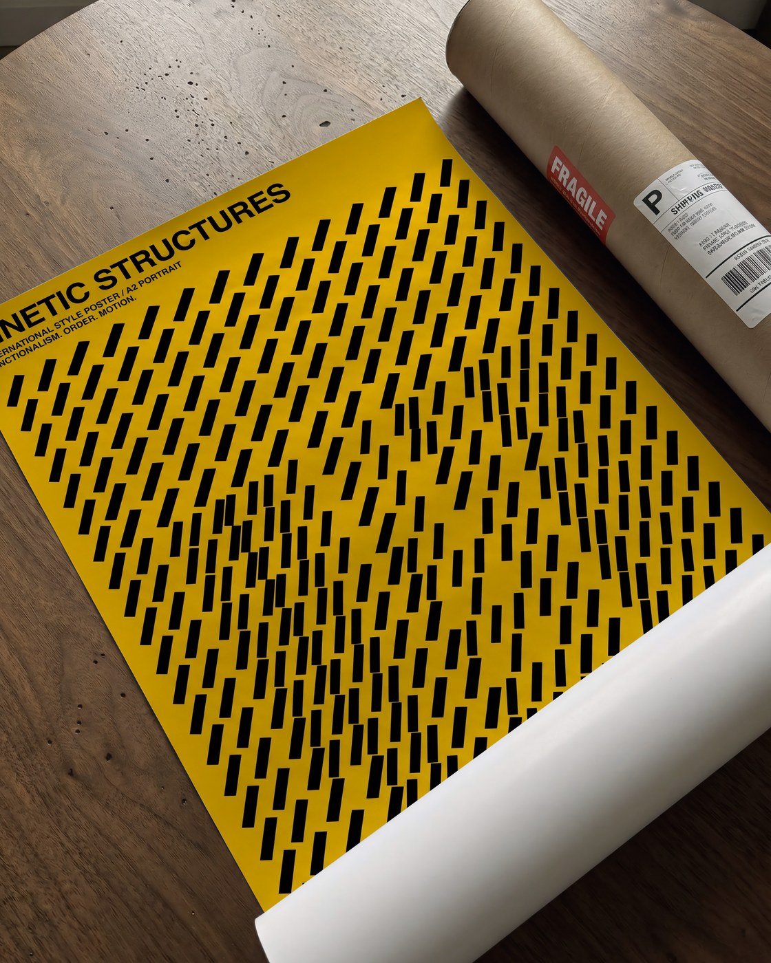 Diagonal Grid Poster – Kinetic Swiss Wall Art Print — barakaya-flatlay