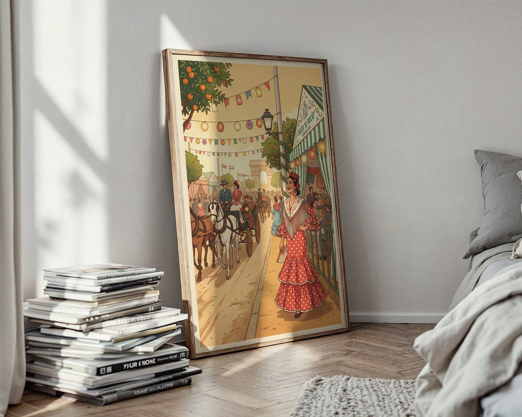 Seville Feria de Abril Poster – Andalusian Wall Art Print — styled-wall