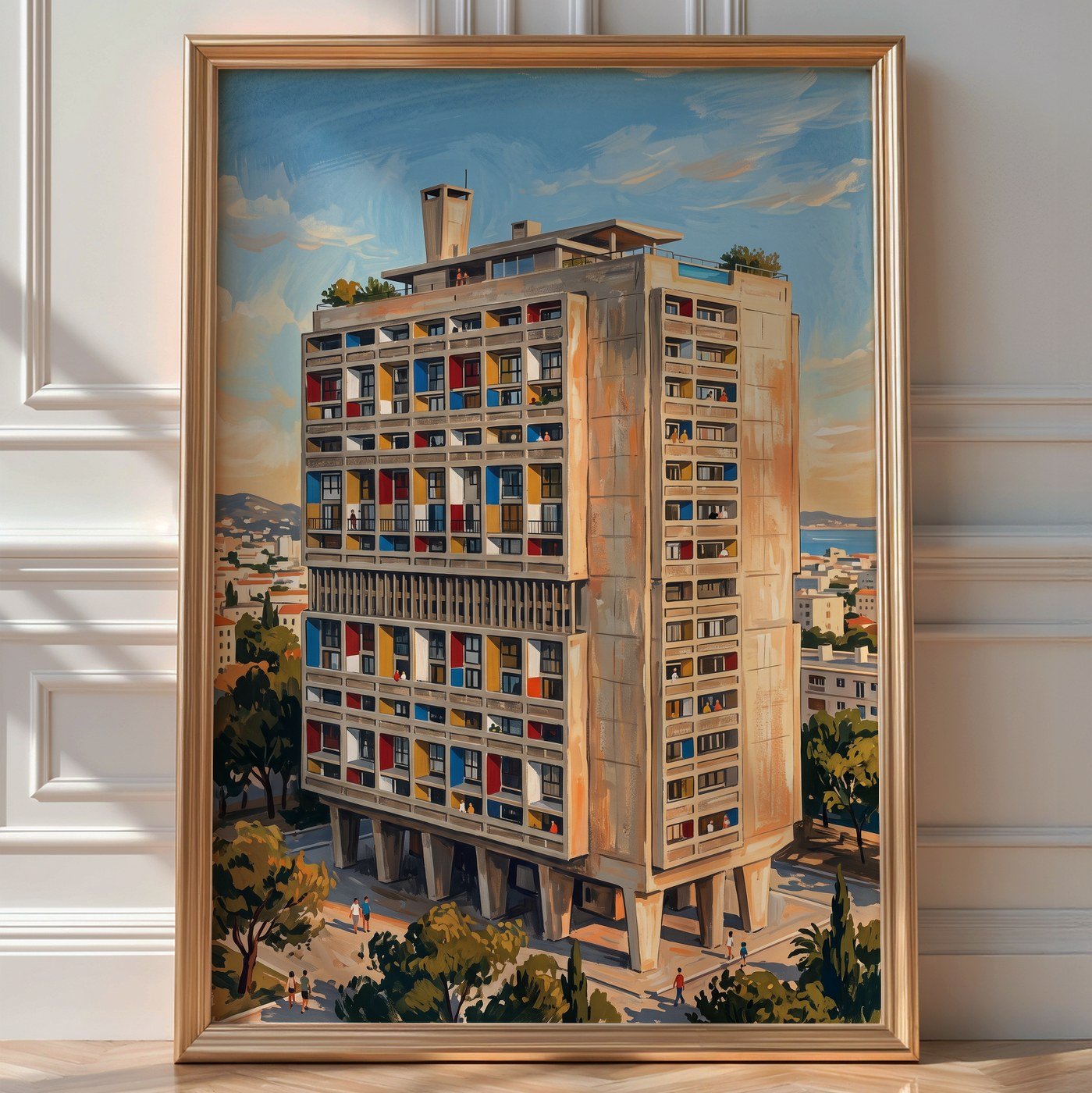Unité d'Habitation Poster – Le Corbusier Wall Art — room-portrait
