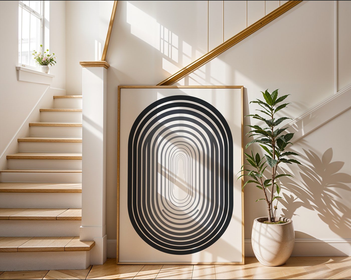 Swiss Arch Poster – Geometric Architecture Wall Art — frame-267