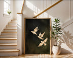 Minimalist Ink Bird Poster – Calligraphic Zen Wall Art Print — frame-267