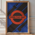 Abstract London Tube Poster – Vintage Graphic Wall Art Print — room-portrait