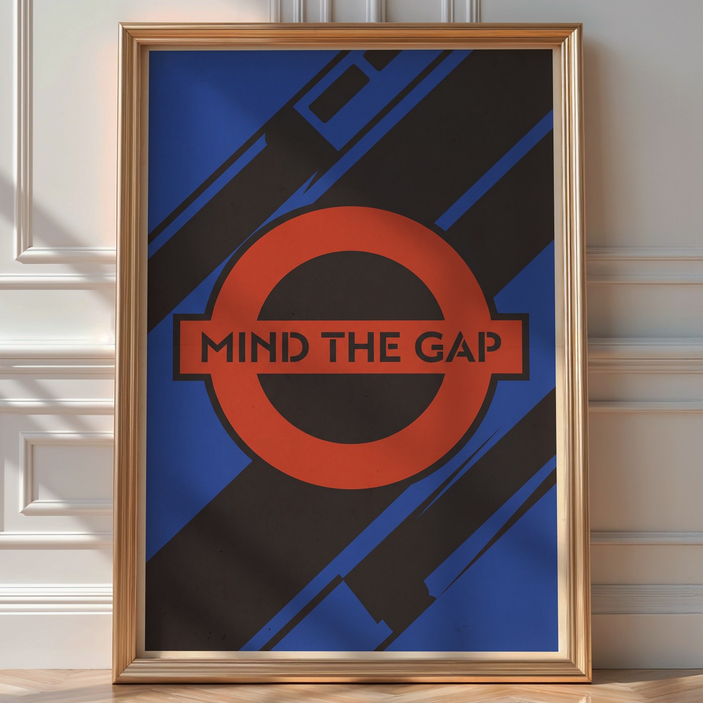 Abstract London Tube Poster – Vintage Graphic Wall Art Print — room-portrait