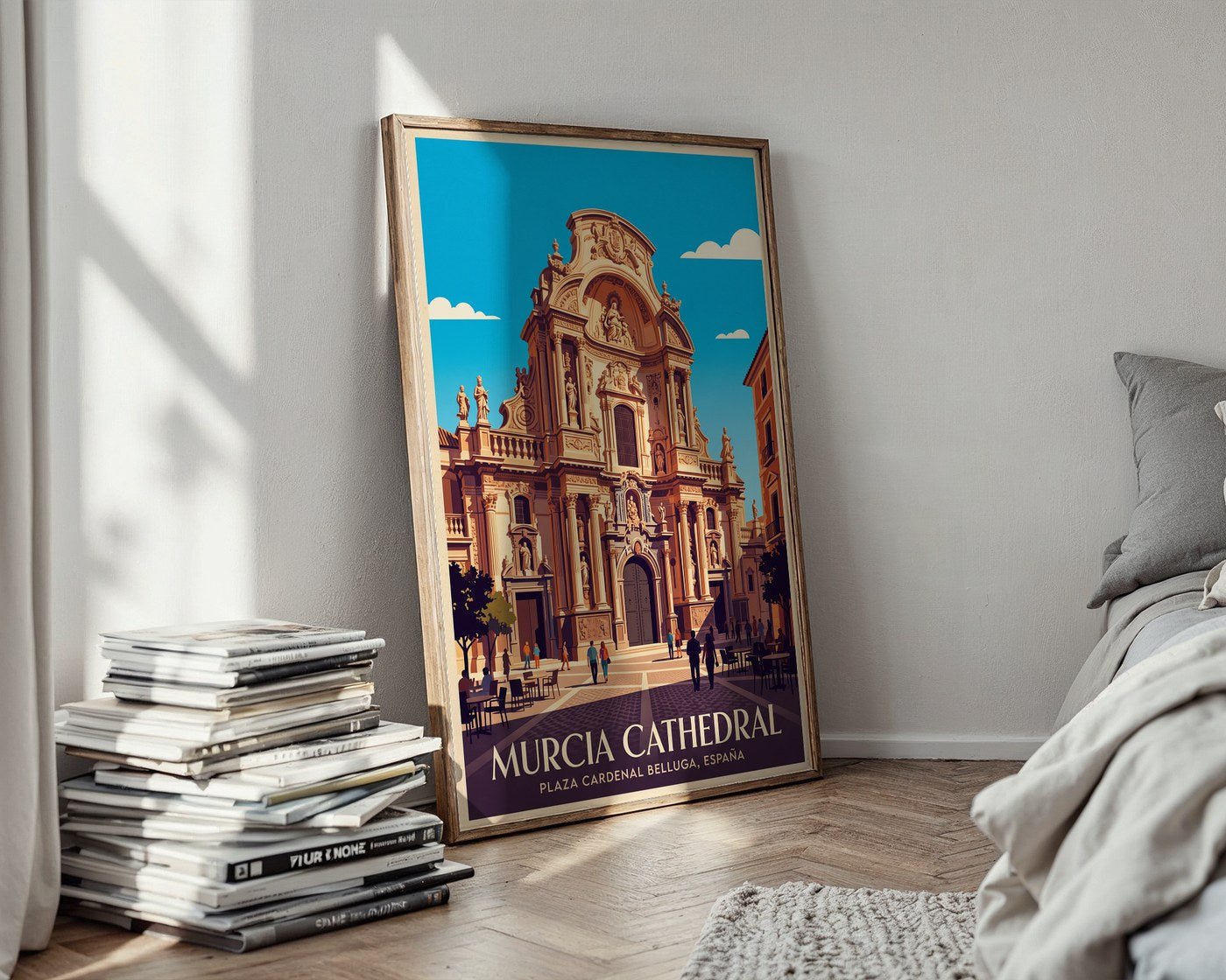 Murcia Cathedral Poster – Vintage Travel Wall Art Print — styled-wall