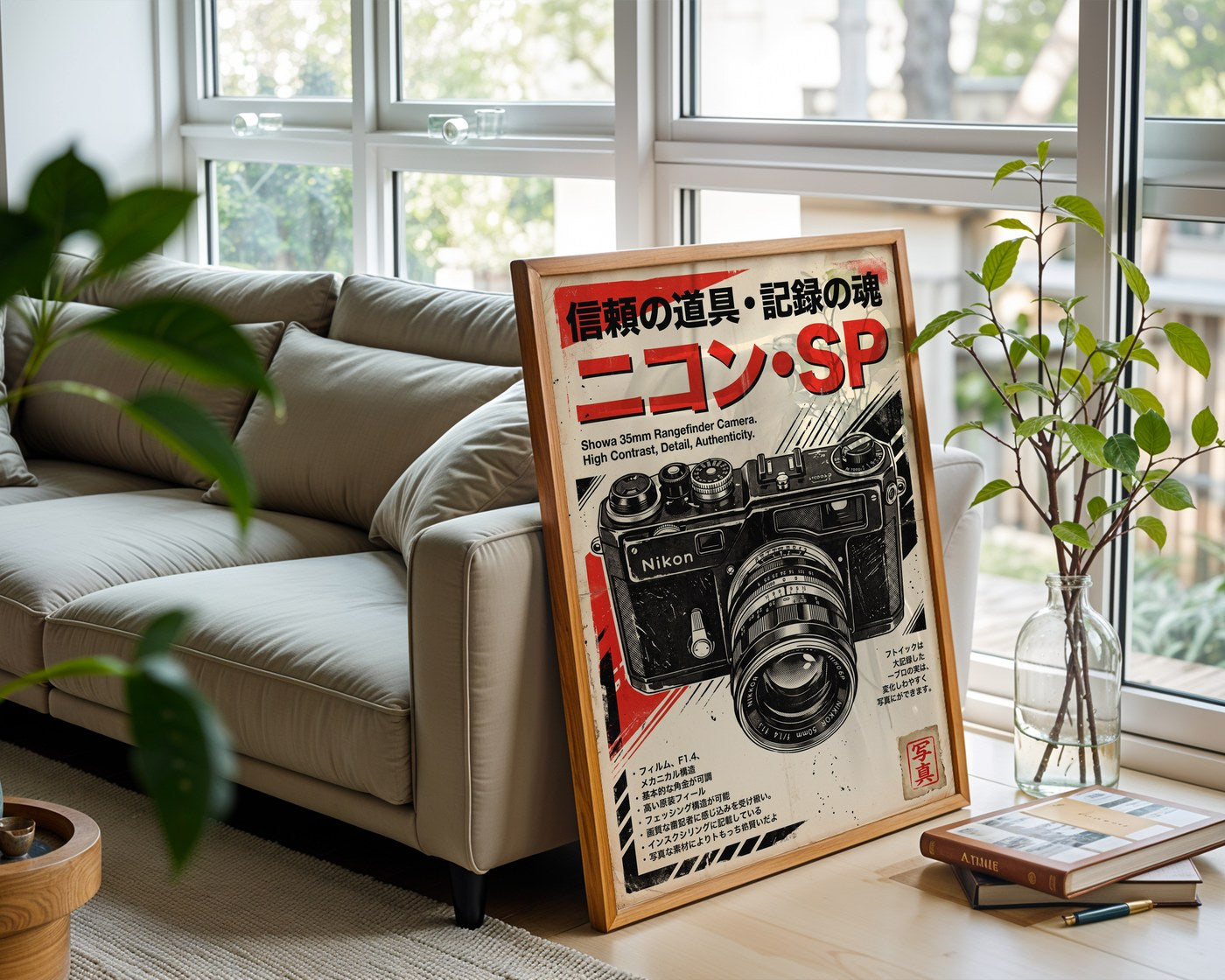 Retro Film Camera Poster – Japanese Vintage Wall Art Print — frame-426