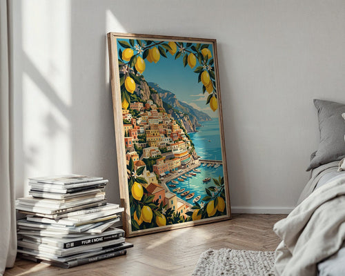 Amalfi Coast Poster – Vintage Italian Travel Wall Art Print — styled-wall