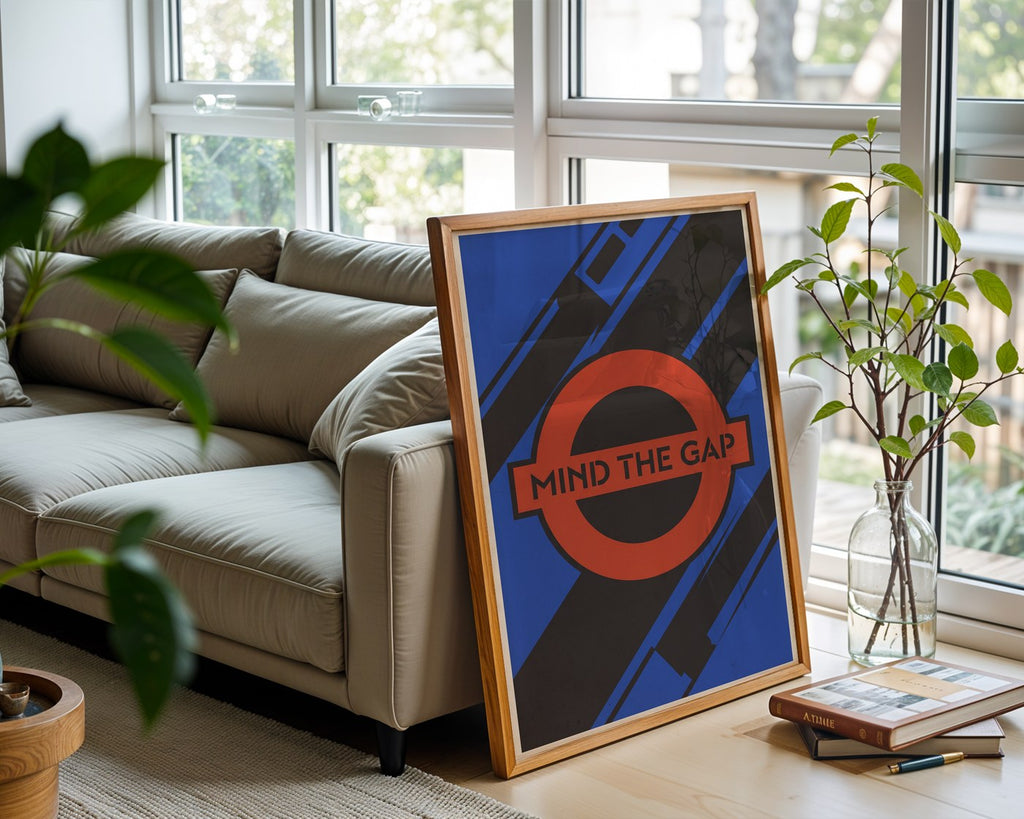 Abstract London Tube Poster – Vintage Graphic Wall Art Print — frame-426