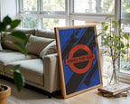 Abstract London Tube Poster – Vintage Graphic Wall Art Print — frame-426