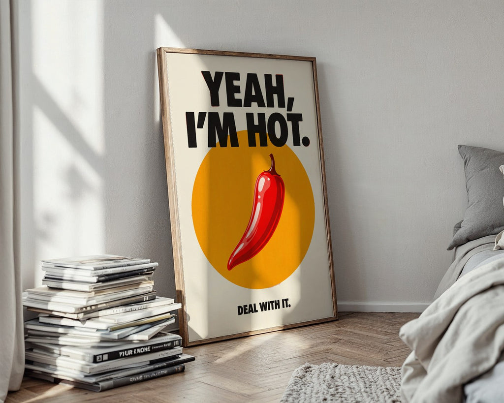 Red Chilli Poster – Retro 70s Food Wall Art Print — styled-wall