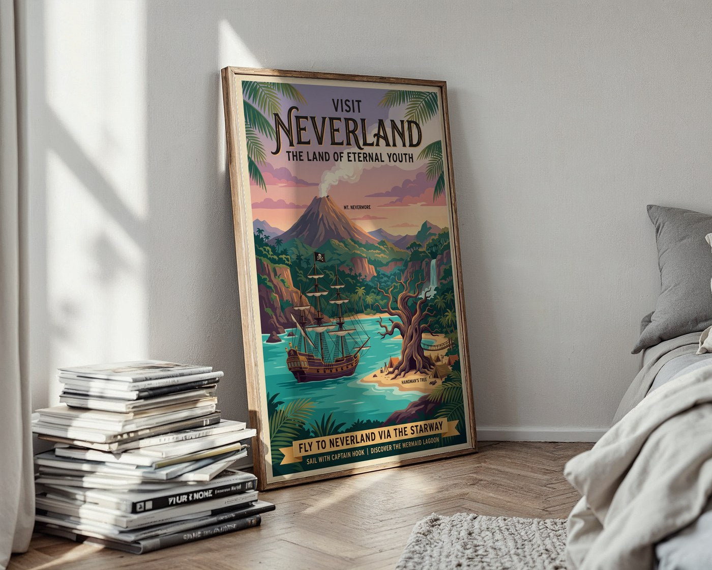 Neverland Poster – Classic Peter Pan Fantasy Wall Art Print — styled-wall