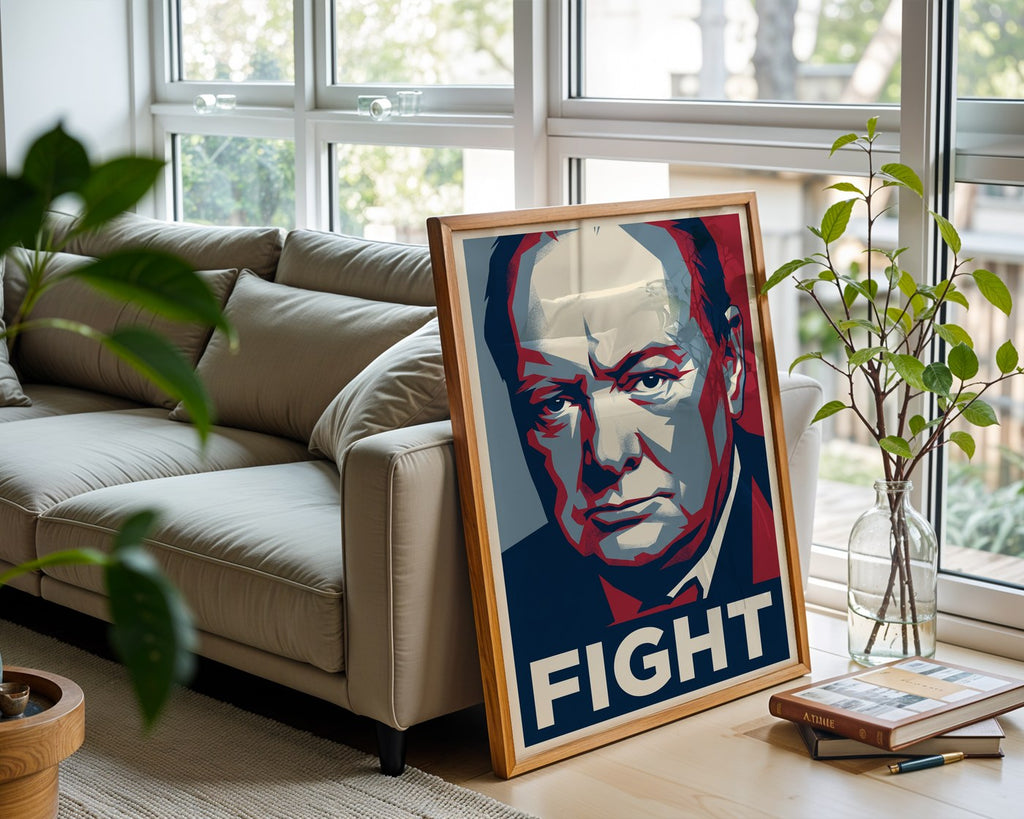 Winston Churchill Poster – Hope Style Wall Art Print — frame-426
