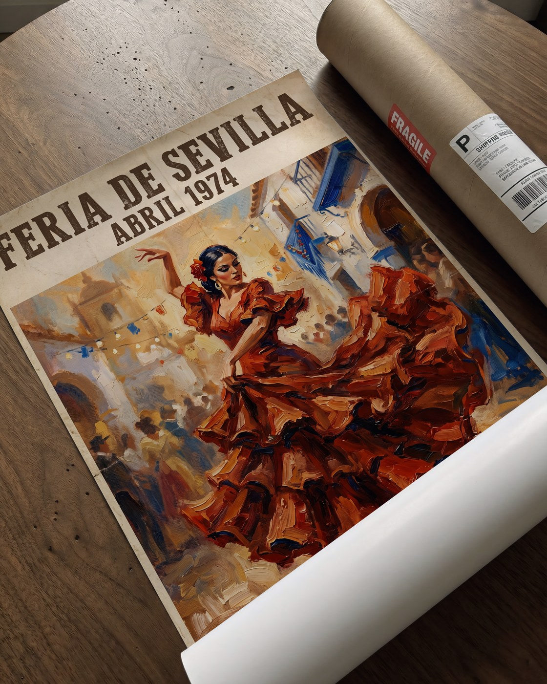 Spanish Flamenco Poster – Vintage Expressionist Wall Art — barakaya-flatlay
