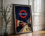 Mind the Gap London Poster – 1930s Retro Wall Art Print — frame-286