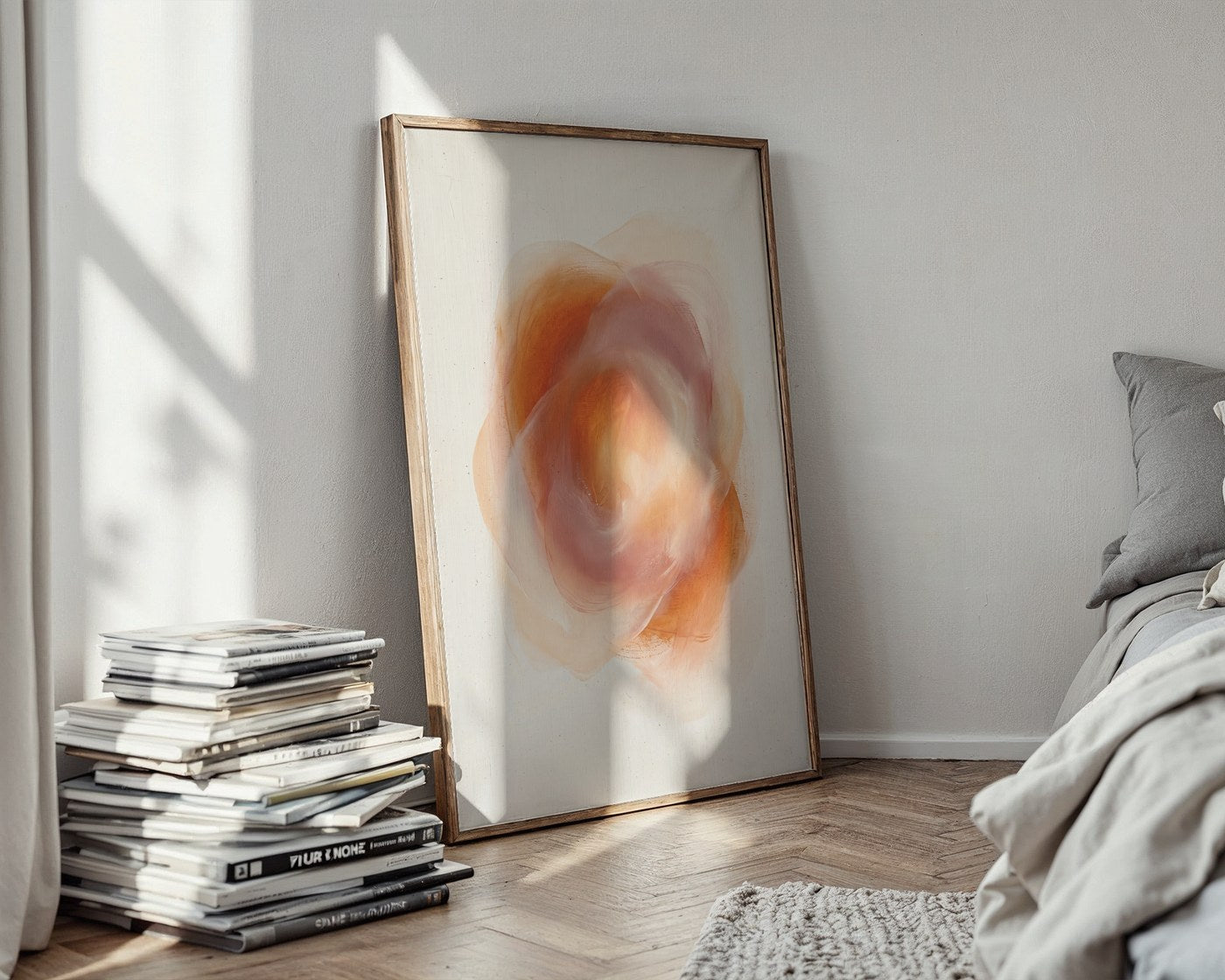 Sunset Hues Abstract Poster – Warm Gradient Wall Art Print — styled-wall