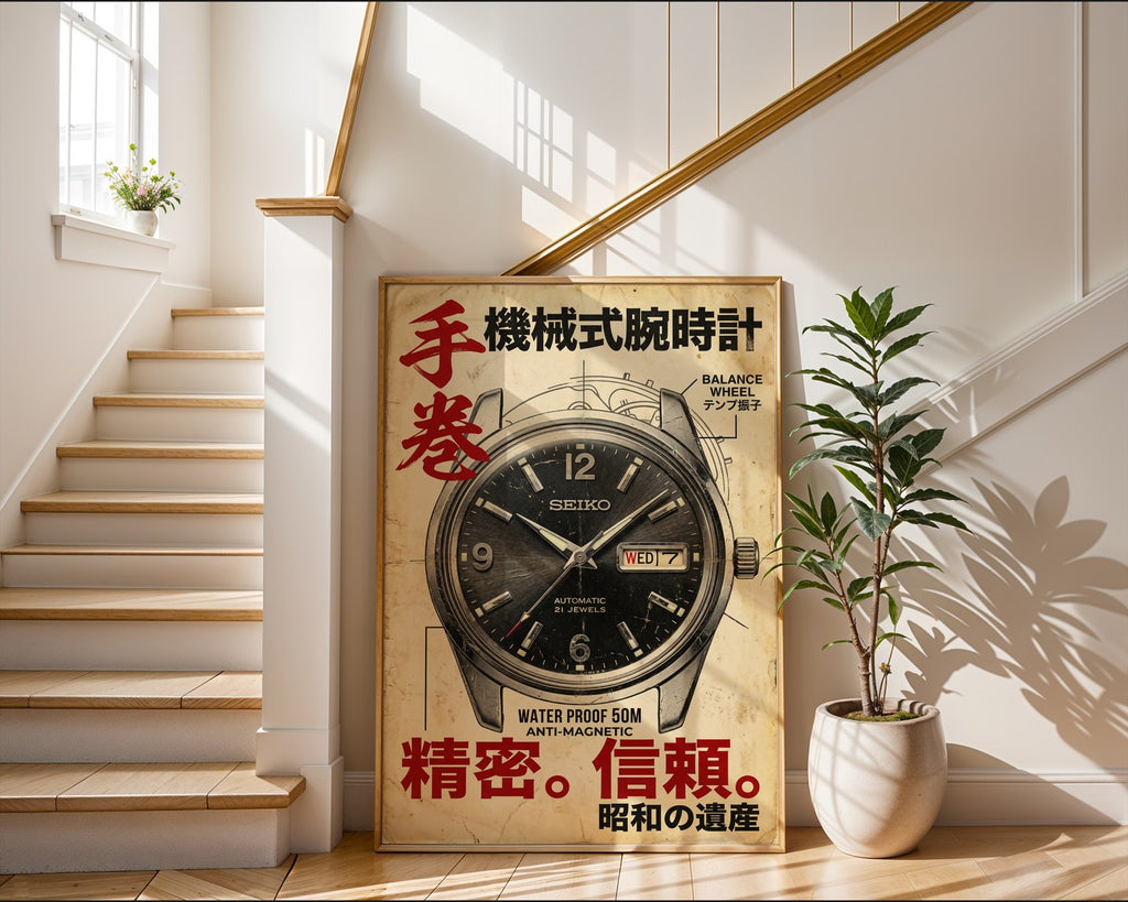 Classic Seiko Watch Poster – Japanese Minimalist Wall Art Print — frame-267