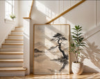Zen Mountain Lake Poster – Japandi Landscape Wall Art Print — frame-267