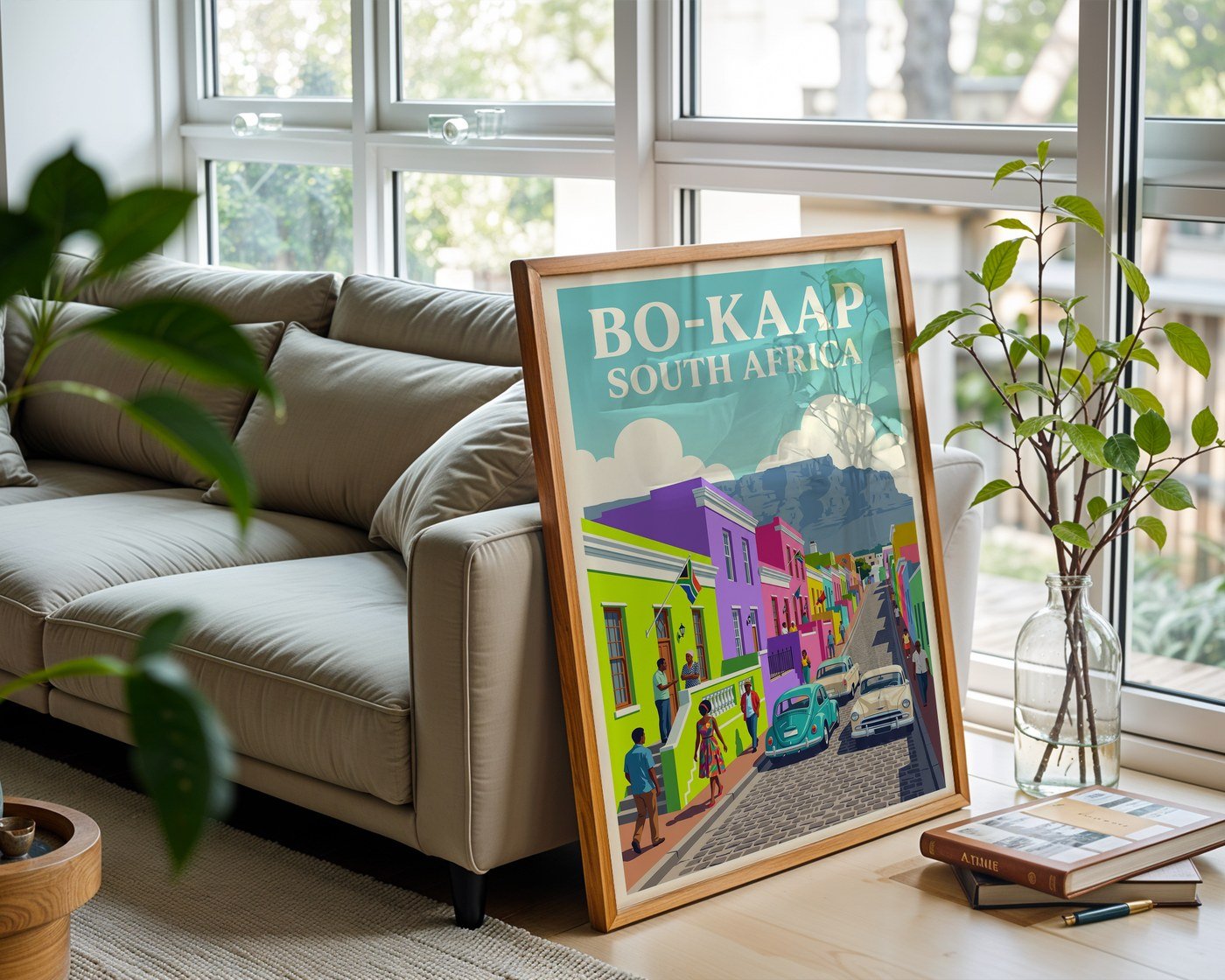 Cape Town Bo-Kaap Poster – South Africa Wall Art — frame-426