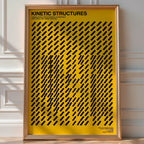 Diagonal Grid Poster – Kinetic Swiss Wall Art Print — room-portrait