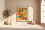 Colourful Dog Silhouettes Art Print – Rainbow Puppy Pattern Wall Decor for Bold, Happy Spaces - Just Great Posters