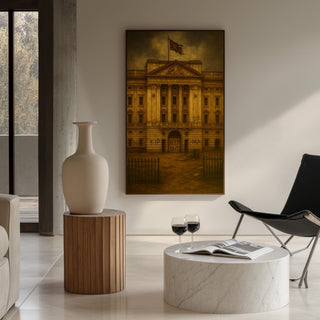 Graffiti Palace Art Print – Dystopian British Monarchy Wall Art with Dark Satirical Twist - Just Great Posters