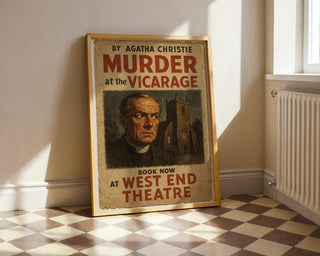 Murder at the Vicarage Poster – Vintage Agatha Christie Mystery Print, Retro West End Theatre Decor - Just Great Posters