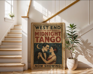 Midnight Tango Musical Poster – Dazzling West End Dance Print, Retro Romance Theatre Art - Just Great Posters