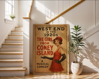 The Girl from Coney Island Poster – 1920s Musical Comedy Print with Flapper Charm - Just Great Posters