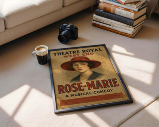 Rose - Marie Vintage Musical Poster – Romantic West End Theatre Print with Classic Soprano Style - Just Great Posters