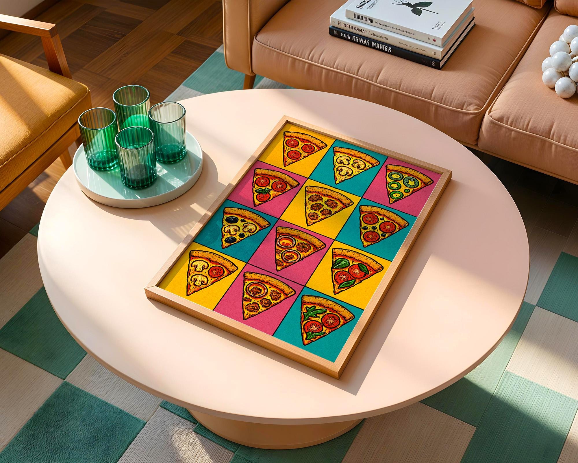 Pop Art Pizza Slice Poster | Bold Foodie Wall Print | Funny Kitchen Decor for Pizza Lovers | Colorful Retro Art | Free Shipping - Just Great Posters