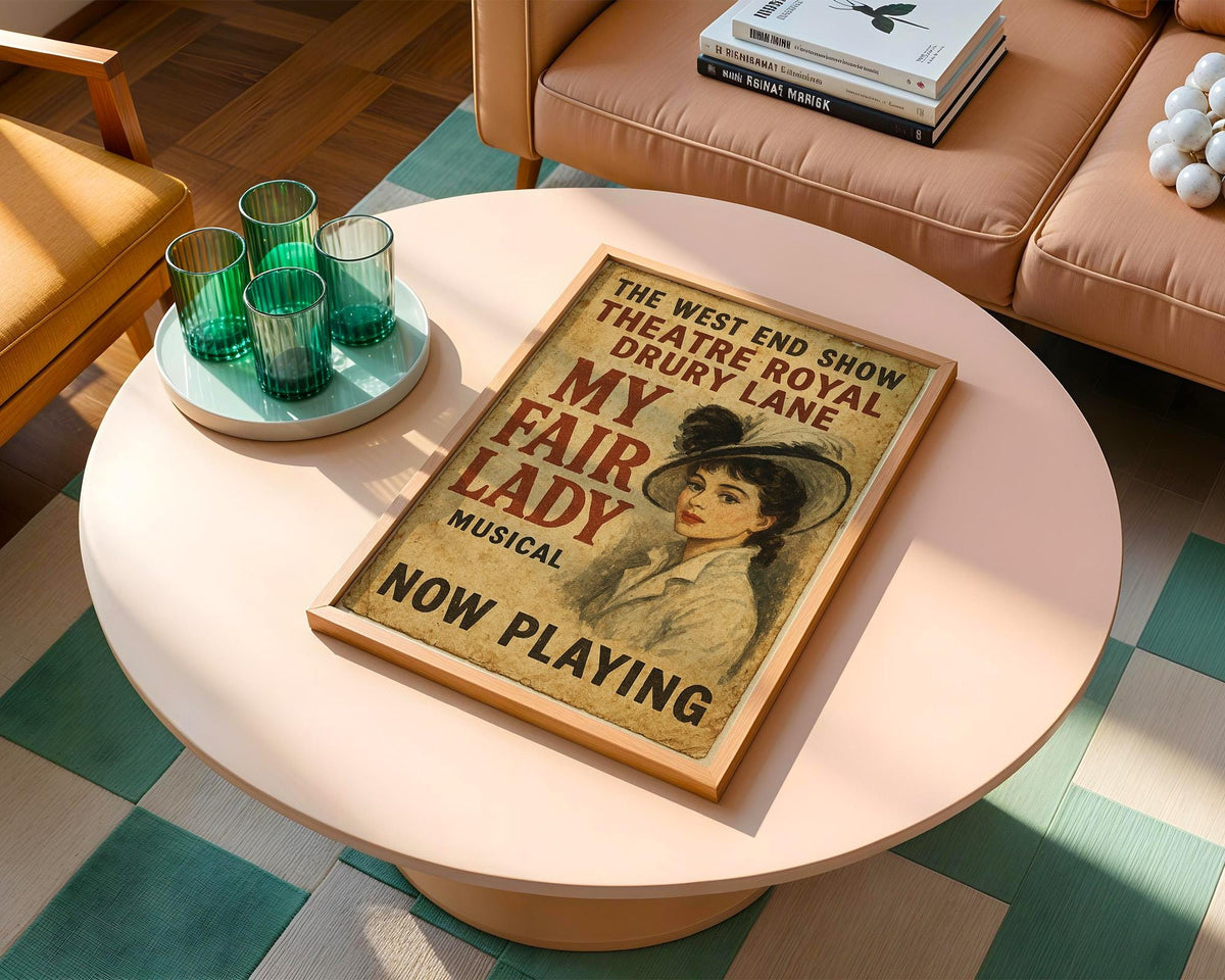 My Fair Lady Vintage Poster | Retro West End Theatre Wall Art | Classic Musical Print | Edwardian Drama Decor | Free Shipping - Just Great Posters