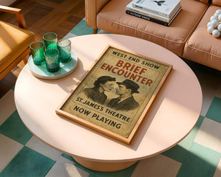Brief Encounter Vintage Poster | Classic West End Drama Print | Retro Romance Theatre Wall Art | Old Time Love Story | Free Shipping - Just Great Posters