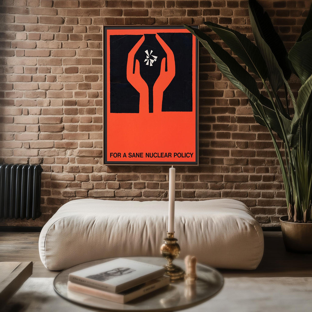 For a Sane Nuclear Policy Poster – Vintage Protest Art Print, 1960s Mid - Century Peace Movement Decor, Modernist Political Graphic - Just Great Posters