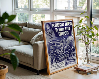 Retro Sci - Fi Movie Poster Print – Radar Men from the Moon – 1950s Space Serial Reprint – Commando Cody Rocket Adventure Scene - Just Great Posters