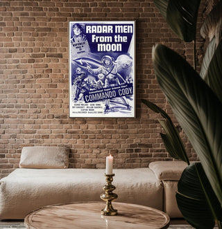 Retro Sci - Fi Movie Poster Print – Radar Men from the Moon – 1950s Space Serial Reprint – Commando Cody Rocket Adventure Scene - Just Great Posters