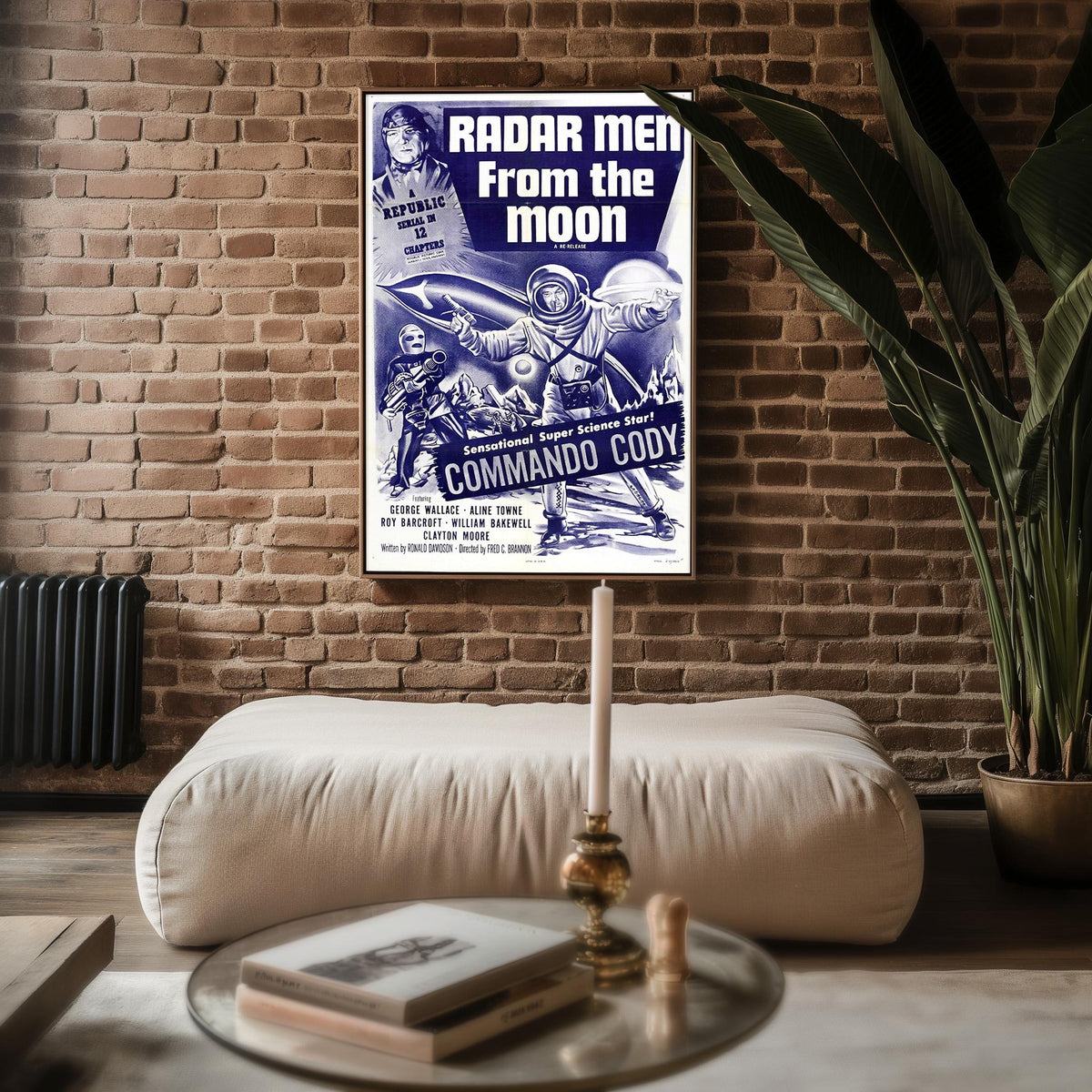 Retro Sci - Fi Movie Poster Print – Radar Men from the Moon – 1950s Space Serial Reprint – Commando Cody Rocket Adventure Scene - Just Great Posters