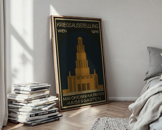 Modernist Poster Print – 1916 Vienna War Exhibition Reprint – Bauhaus - Style Architecture Art – Historic Monument Poster - Just Great Posters