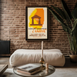 Vintage Education Poster Print – Illinois Teachers Colleges 1940 Fair Reprint – Bold WPA Style Graphic with Teaching Message - Just Great Posters
