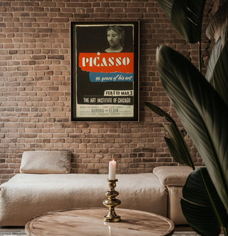 Vintage Exhibition Poster Print – Picasso 40 Years of His Art WPA Reprint – Art Institute of Chicago 1950s Modernist Design - Just Great Posters